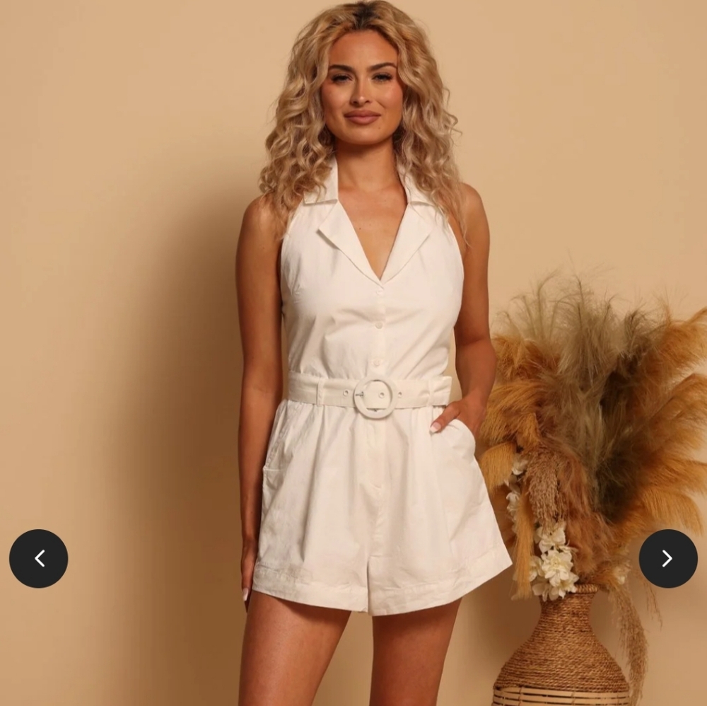 Shore  Linen Rory Romper
